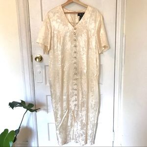 Vintage Cream Damask Dress